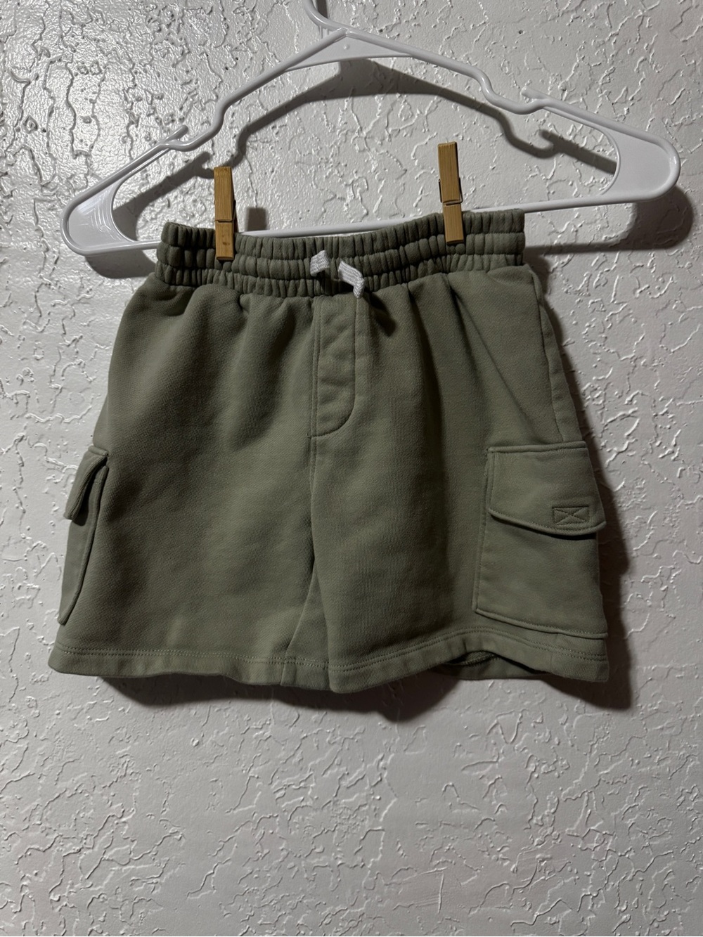 Little Bipsy Boys Cargo Shorts Elastic Waist Drawstring Cargo Pockets Green